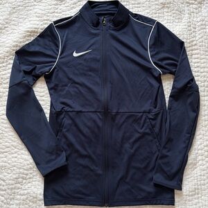 Nike Dri-Fit Jacket - Men’s Navy Blue Track Jacket - Fitted Zip Up Nike Jacket